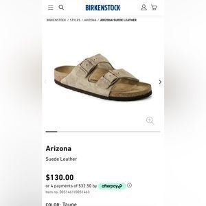Birkenstock Arizona suede sandal